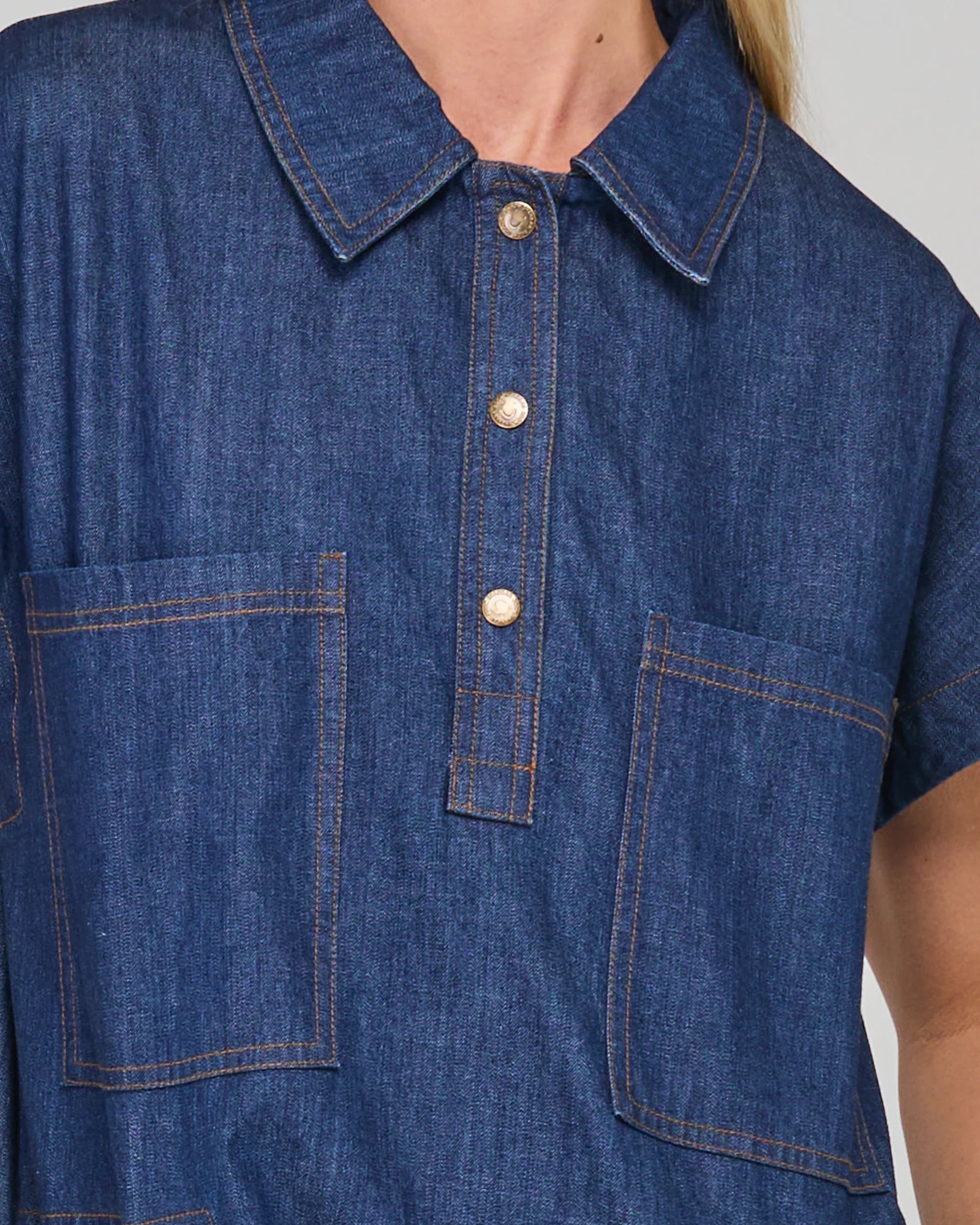 Boom Shankar Furmiko Denim Dress | Dark Denim