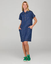 Boom Shankar Furmiko Denim Dress | Dark Denim