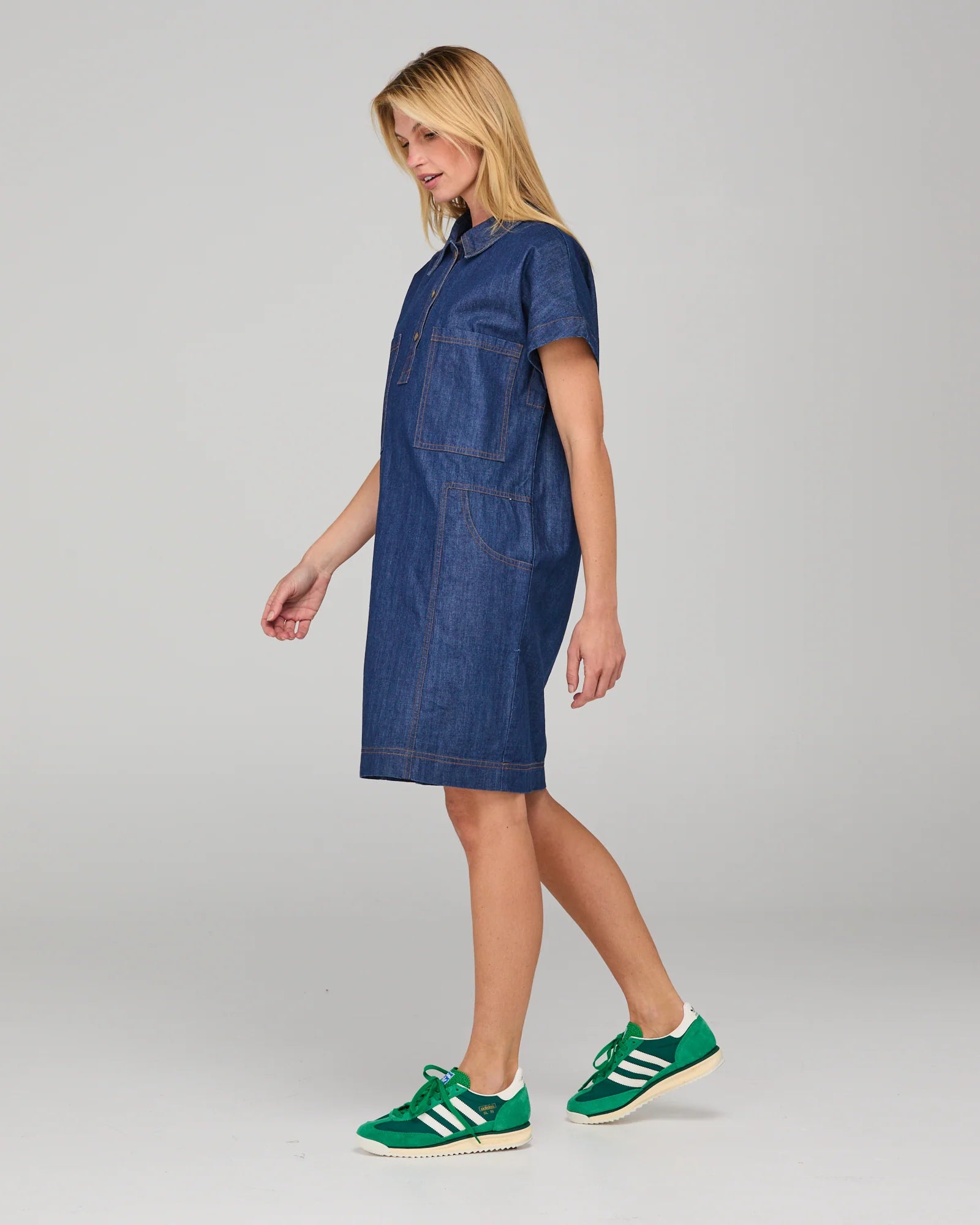 Boom Shankar Furmiko Denim Dress | Dark Denim