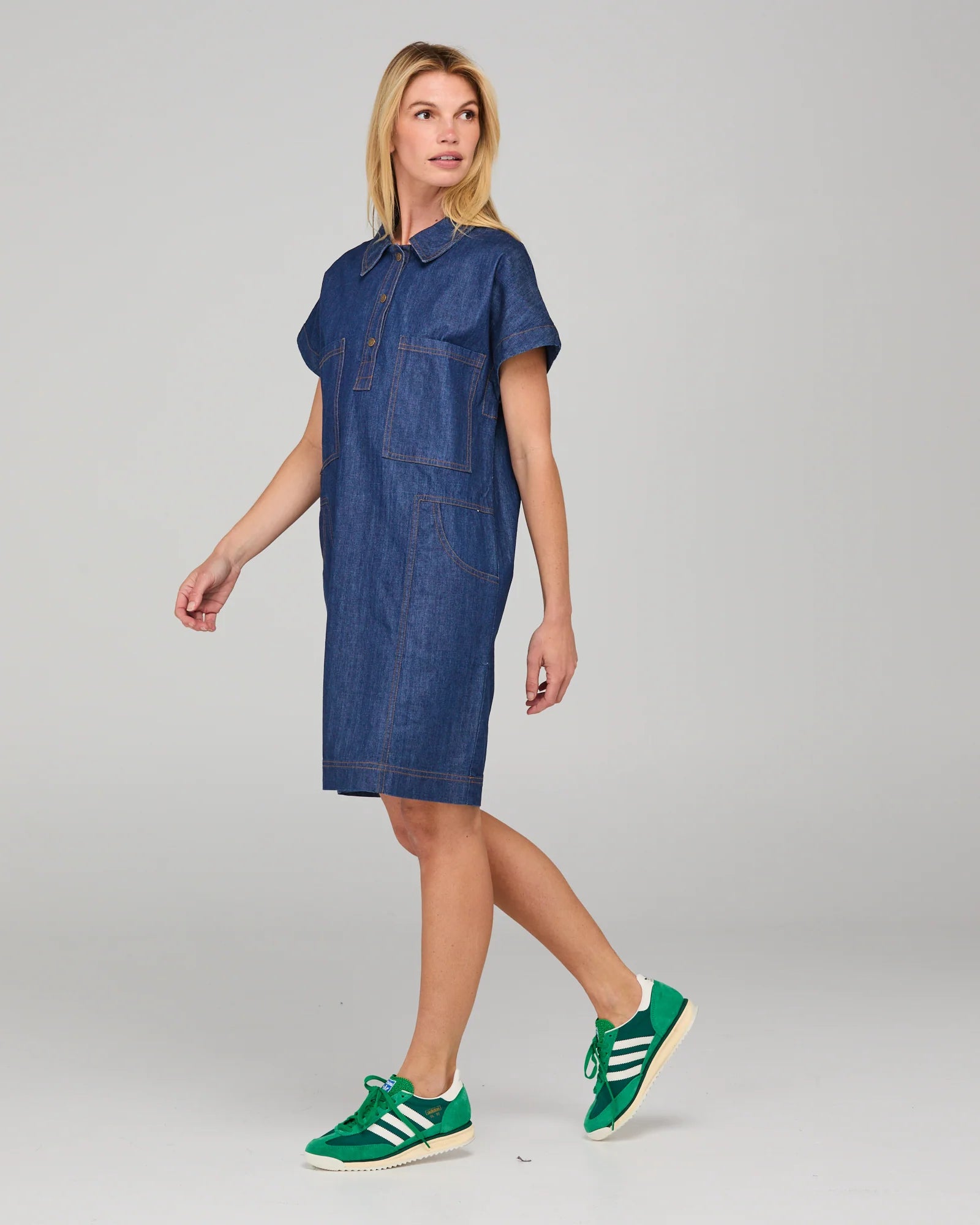 Boom Shankar Furmiko Denim Dress | Dark Denim