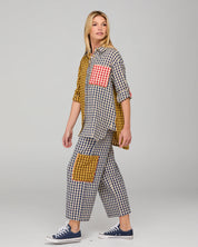 Boom Shankar Gillie Shirt | Navy Spiced Seersucker