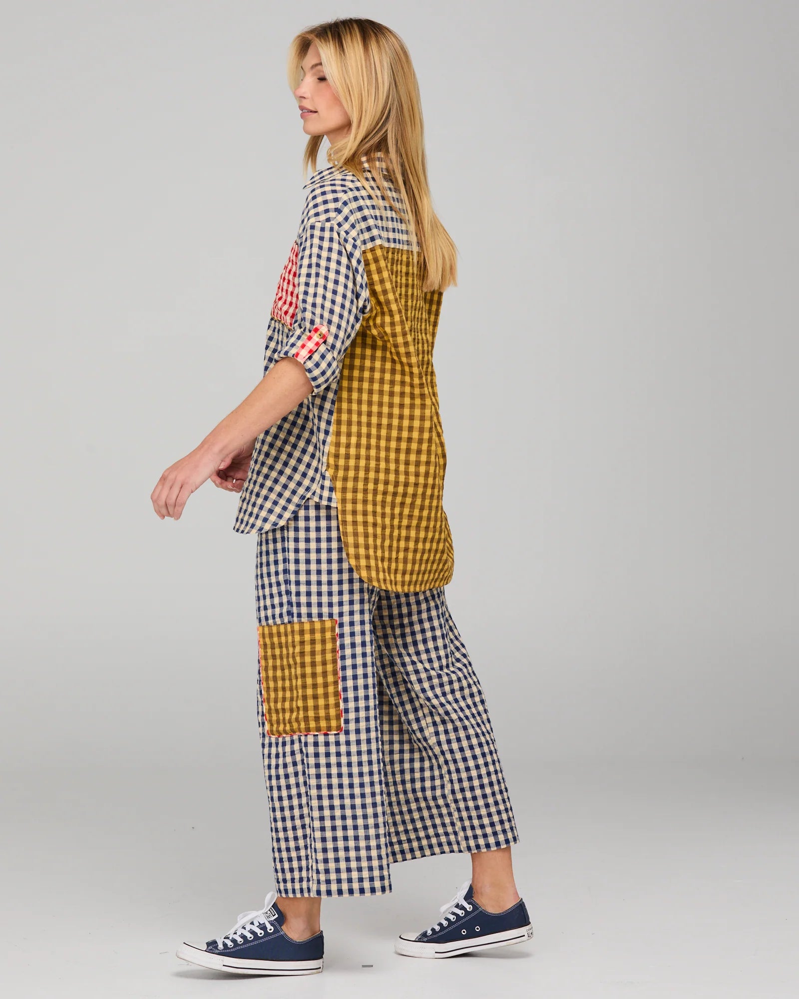 Boom Shankar Gillie Shirt | Navy Spiced Seersucker