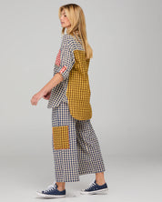 Boom Shankar Gillie Shirt | Navy Spiced Seersucker