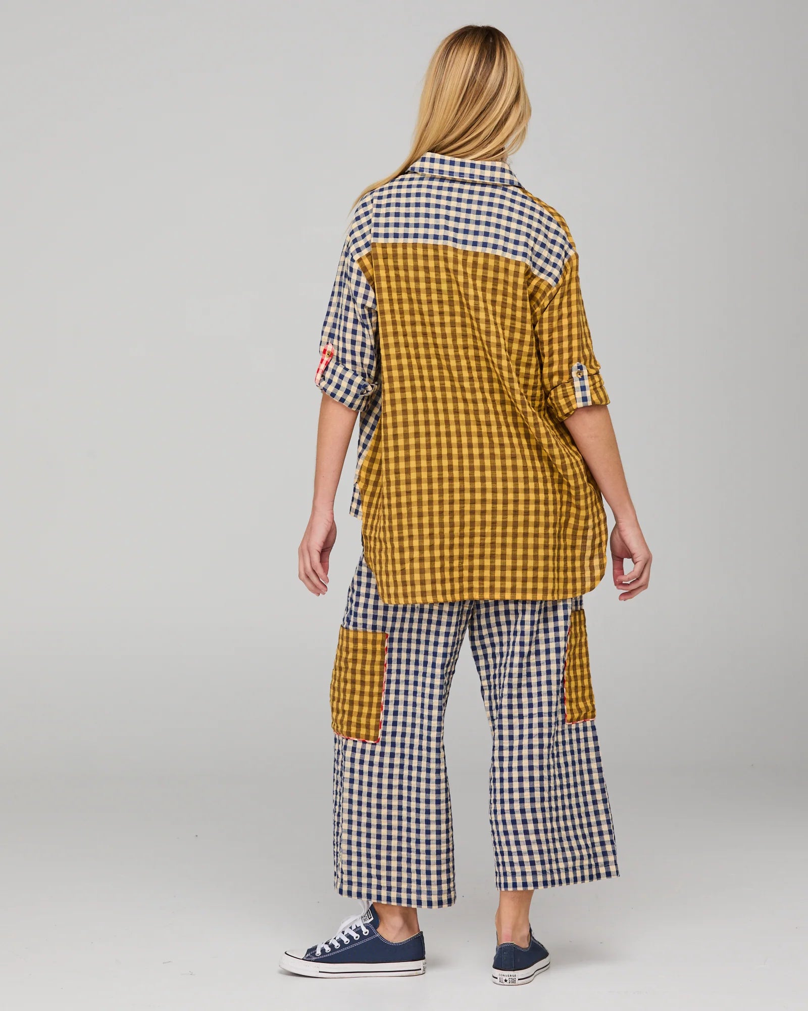 Boom Shankar Gillie Shirt | Navy Spiced Seersucker