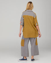 Boom Shankar Gillie Shirt | Navy Spiced Seersucker