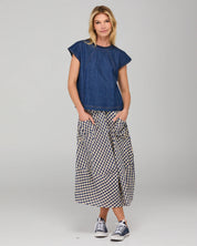 Boom Shankar Leaf Top | Dark Denim