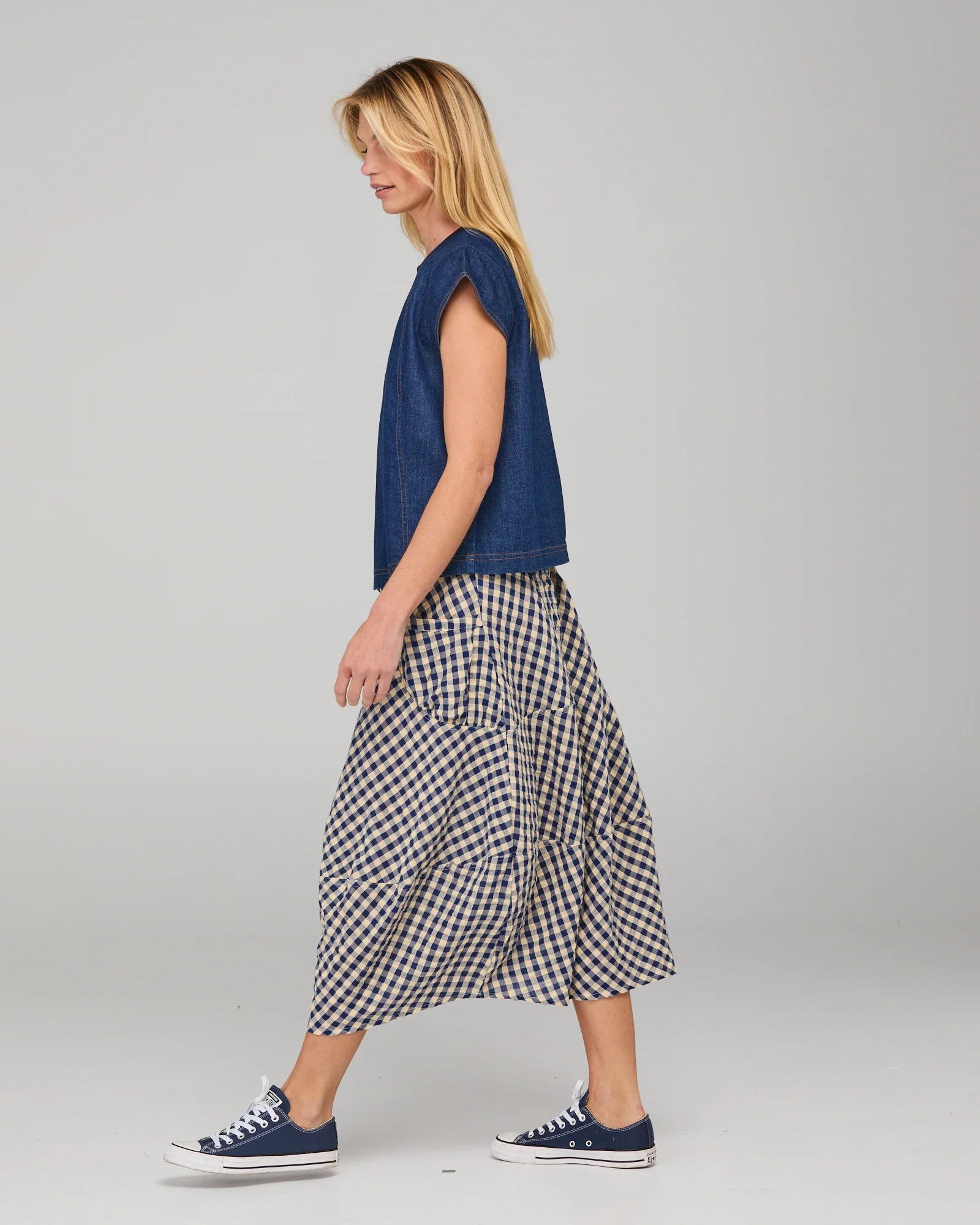 Boom Shankar Leaf Top | Dark Denim