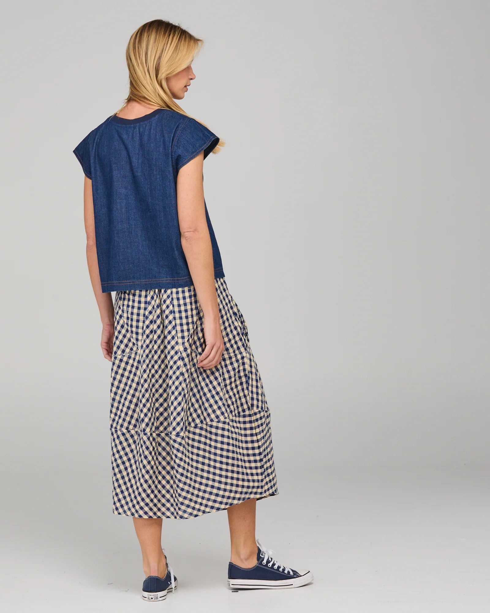 Boom Shankar Leaf Top | Dark Denim