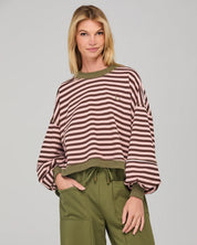Boom Shankar Guru Sweater | Dusty Pink Stripe