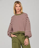 Boom Shankar Guru Sweater | Dusty Pink Stripe