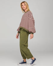 Boom Shankar Guru Sweater | Dusty Pink Stripe