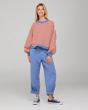 Boom Shankar Guru Sweater | Washed Maroon Stripe