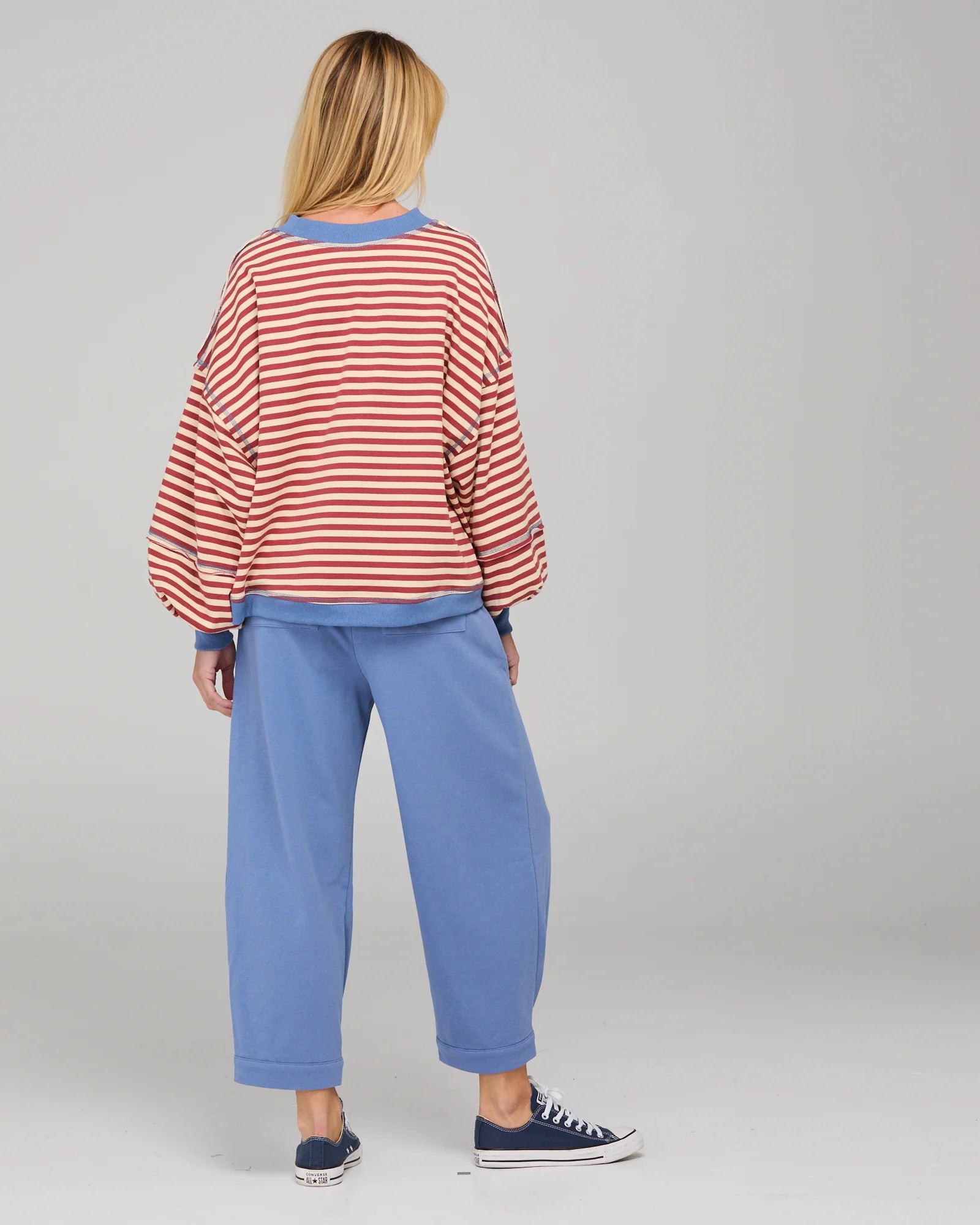 Boom Shankar Guru Sweater | Washed Maroon Stripe