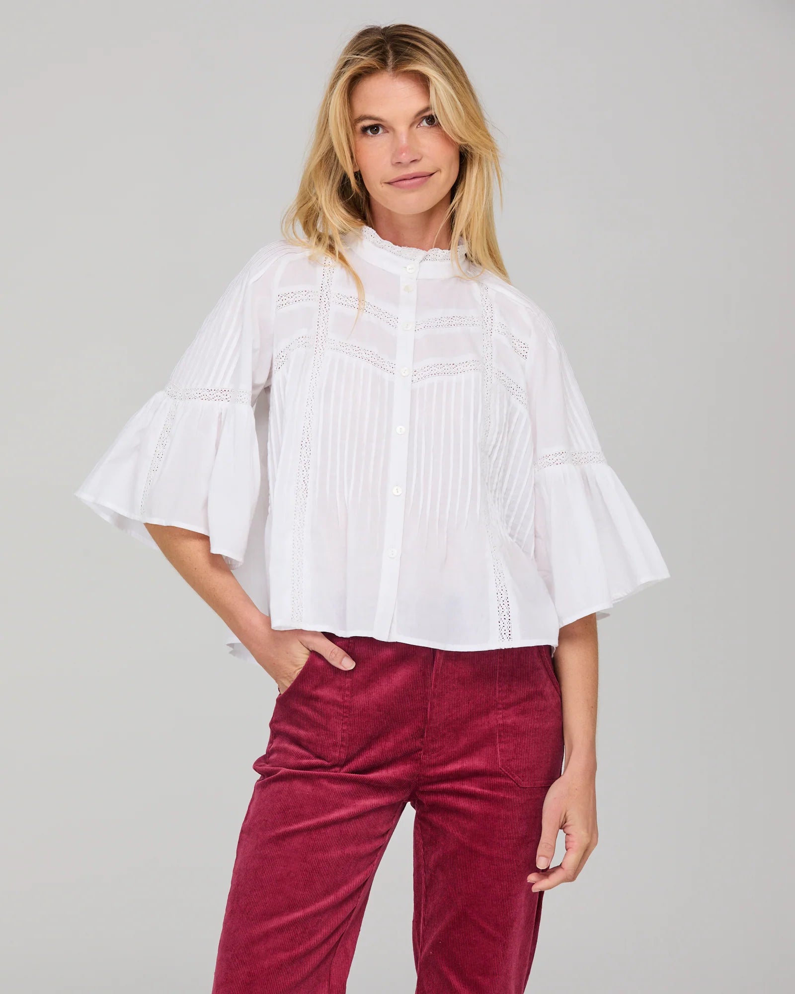 Boom Shankar Haru Shirt Embroidered | White