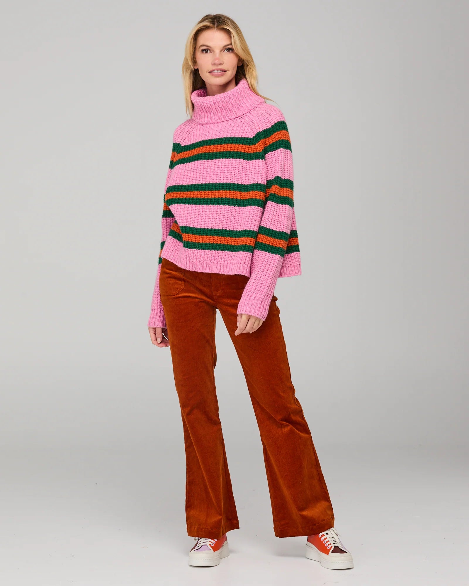 Boom Shankar Shanti Jumper | Pink Stripe