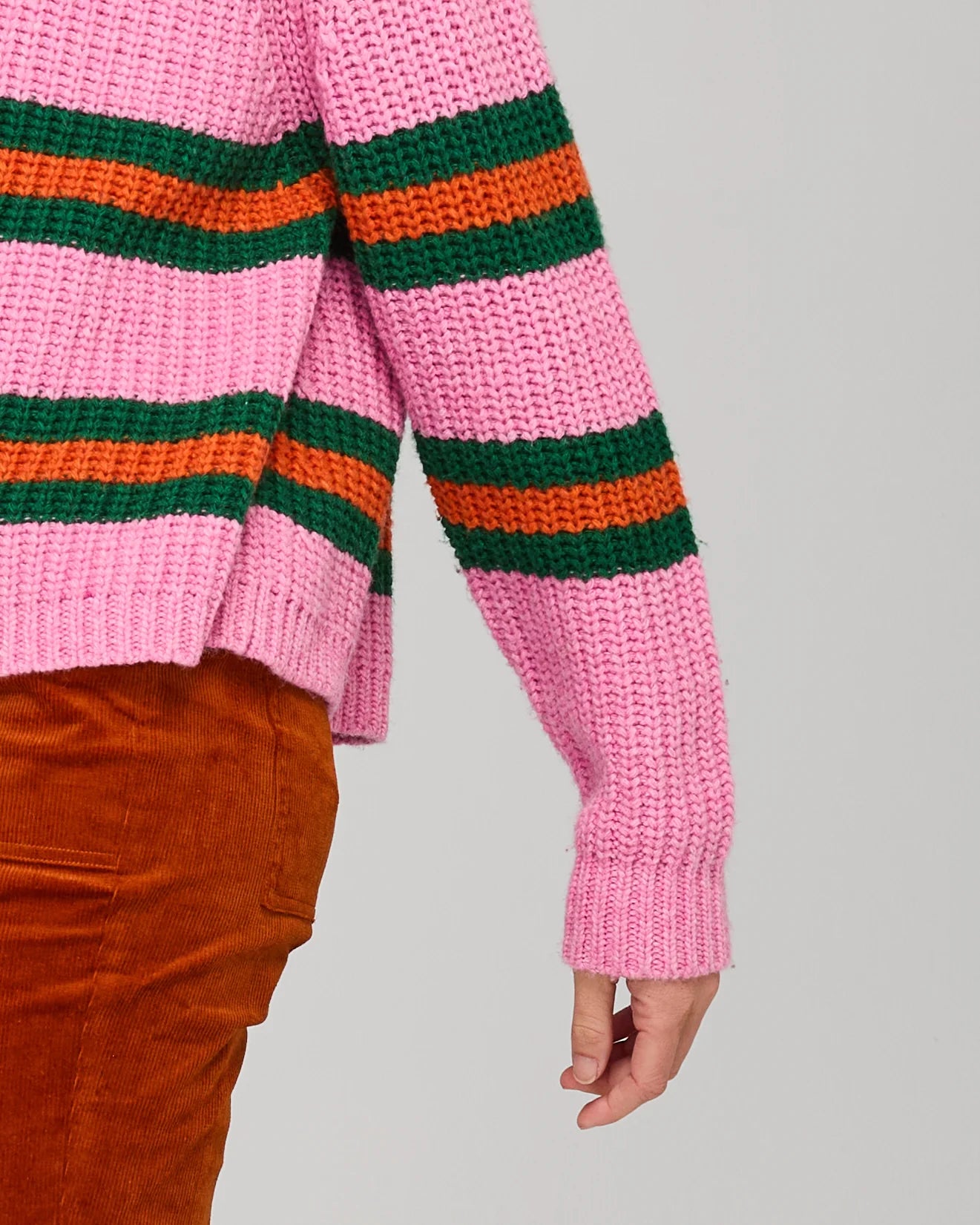 Boom Shankar Shanti Jumper | Pink Stripe