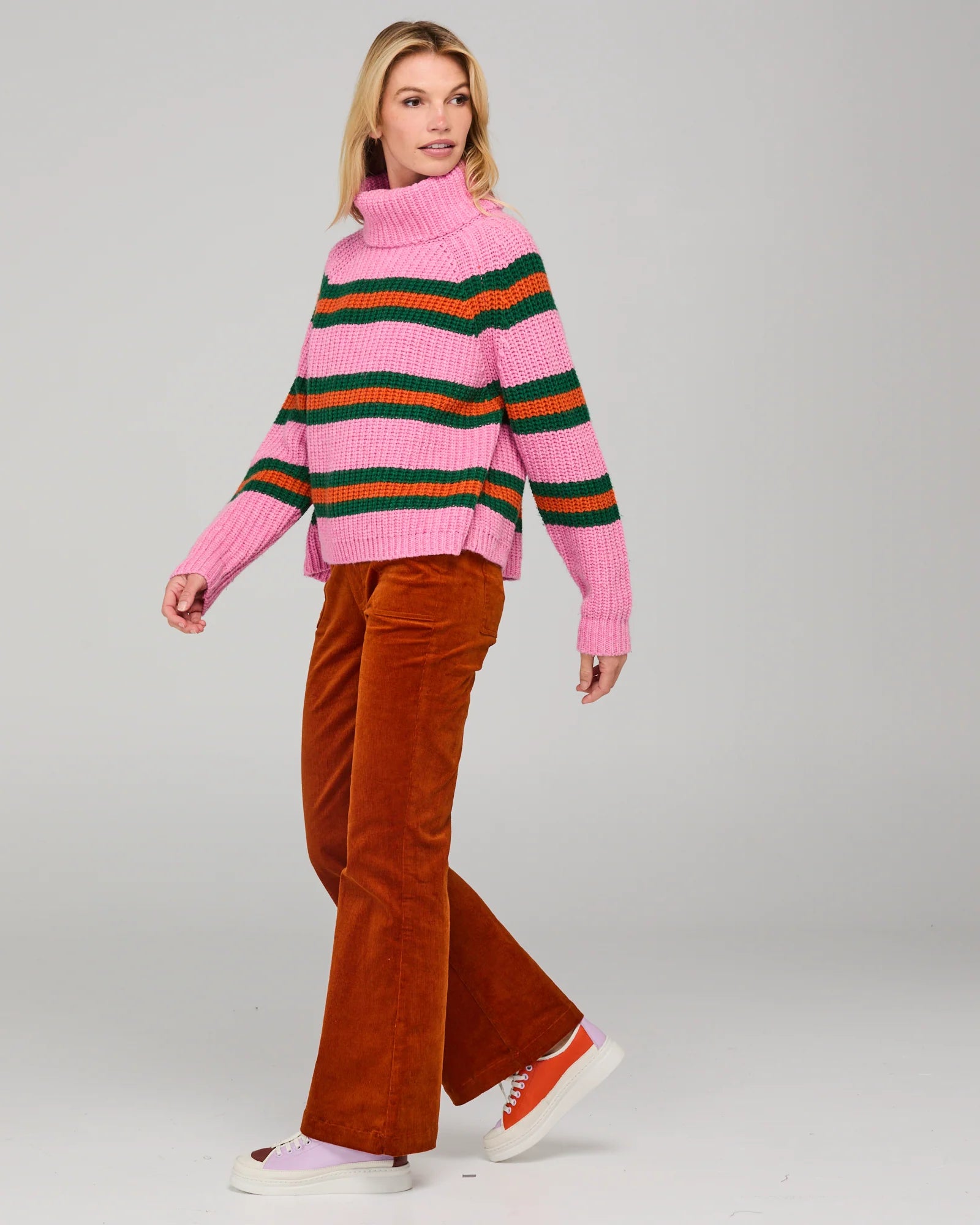 Boom Shankar Shanti Jumper | Pink Stripe