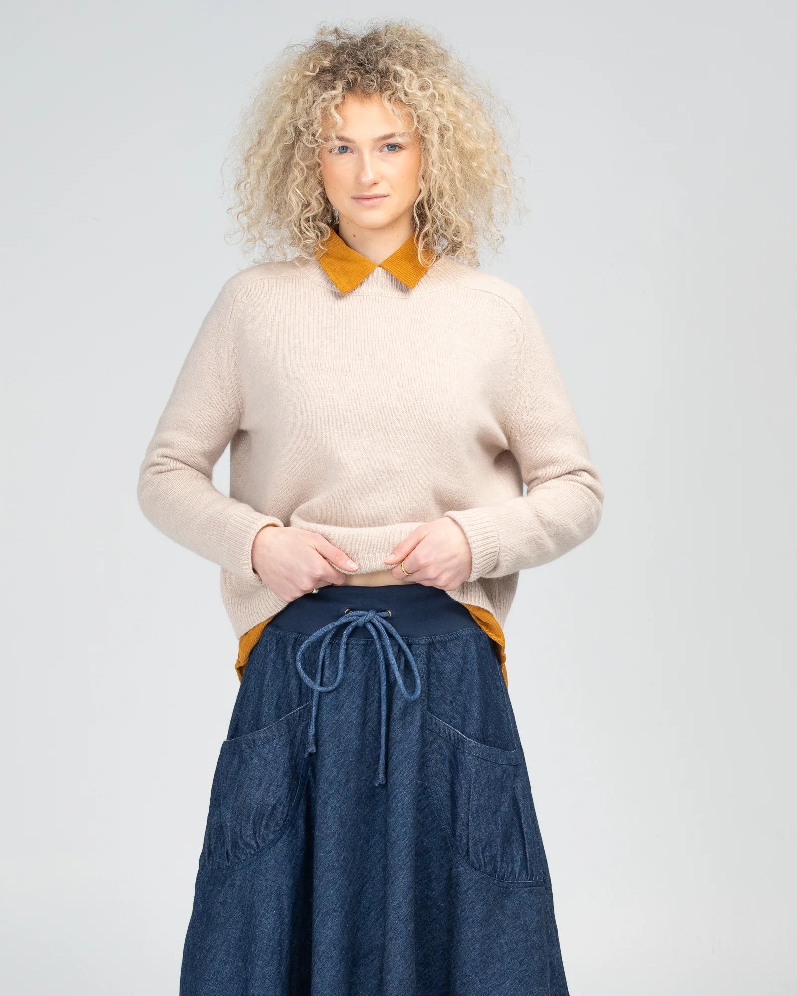 Boom Shankar Guru Skirt | Dark Denim