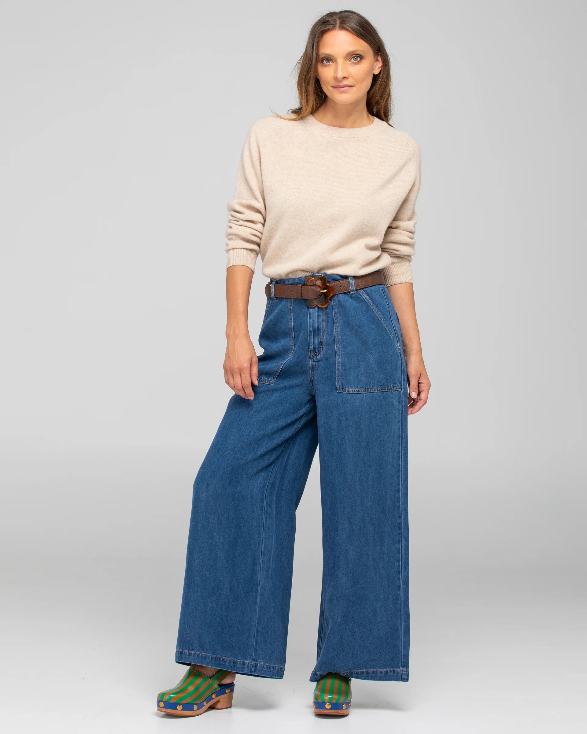 Boom Shankar Flower Belt | Chocolate Pebble