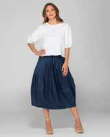 Boom Shankar Guru Skirt | Dark Denim