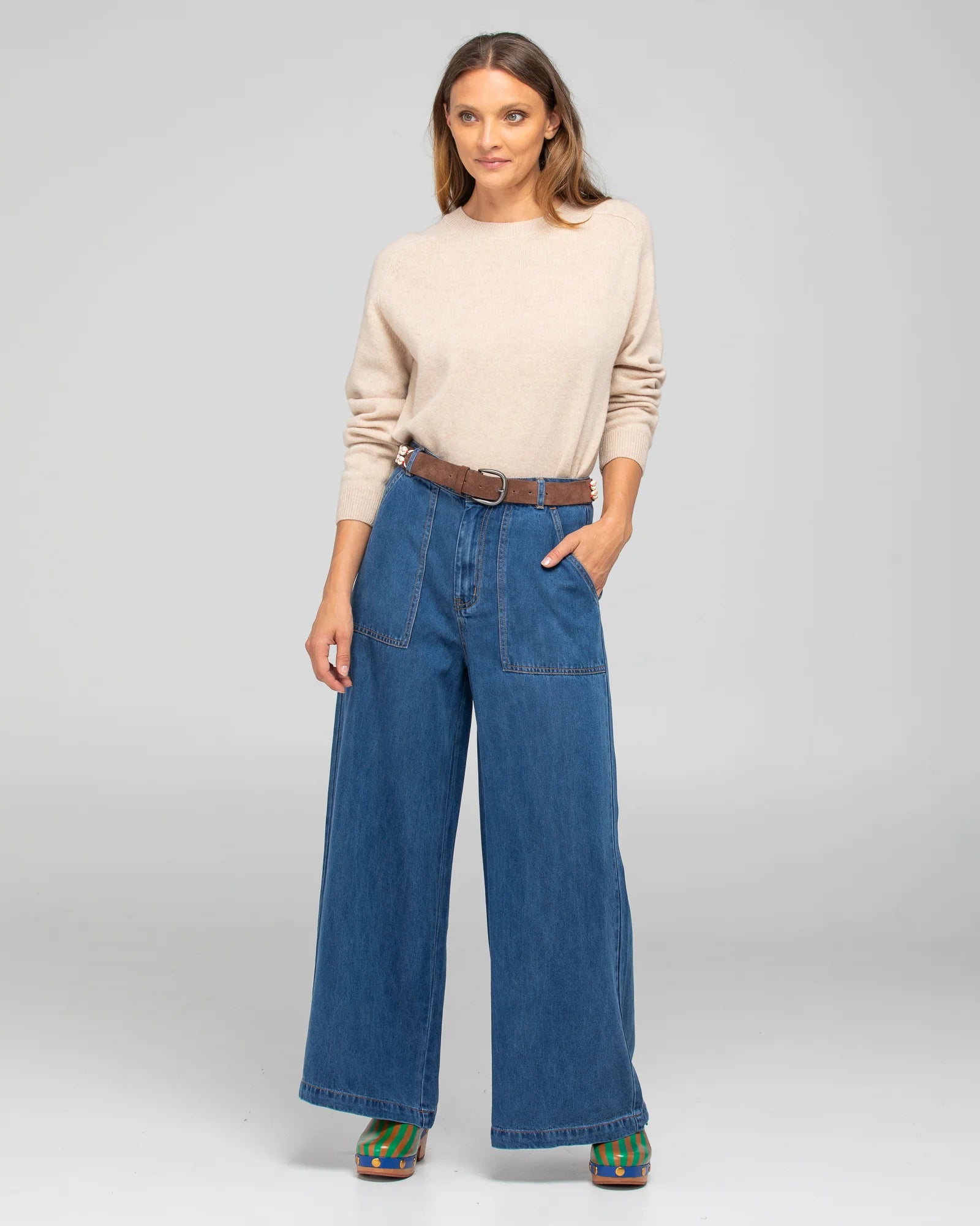 Boom Shankar Shell Belt | Shell Suede