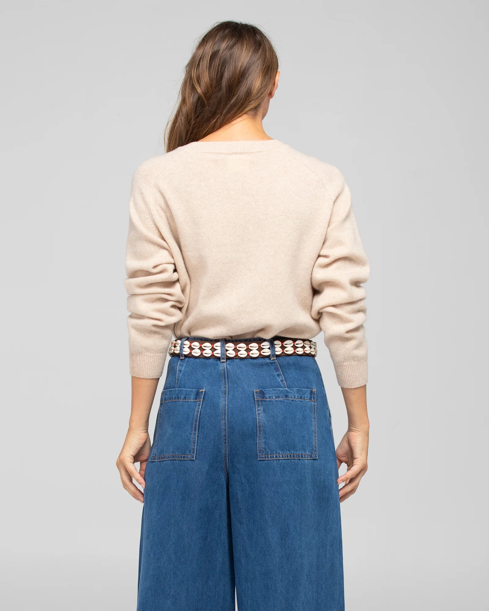 Boom Shankar Shell Belt | Shell Suede