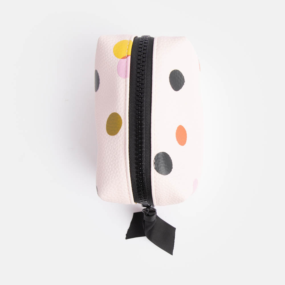 Caroline Gardner Mini Cosmetic Bag | Pink Multi Spot