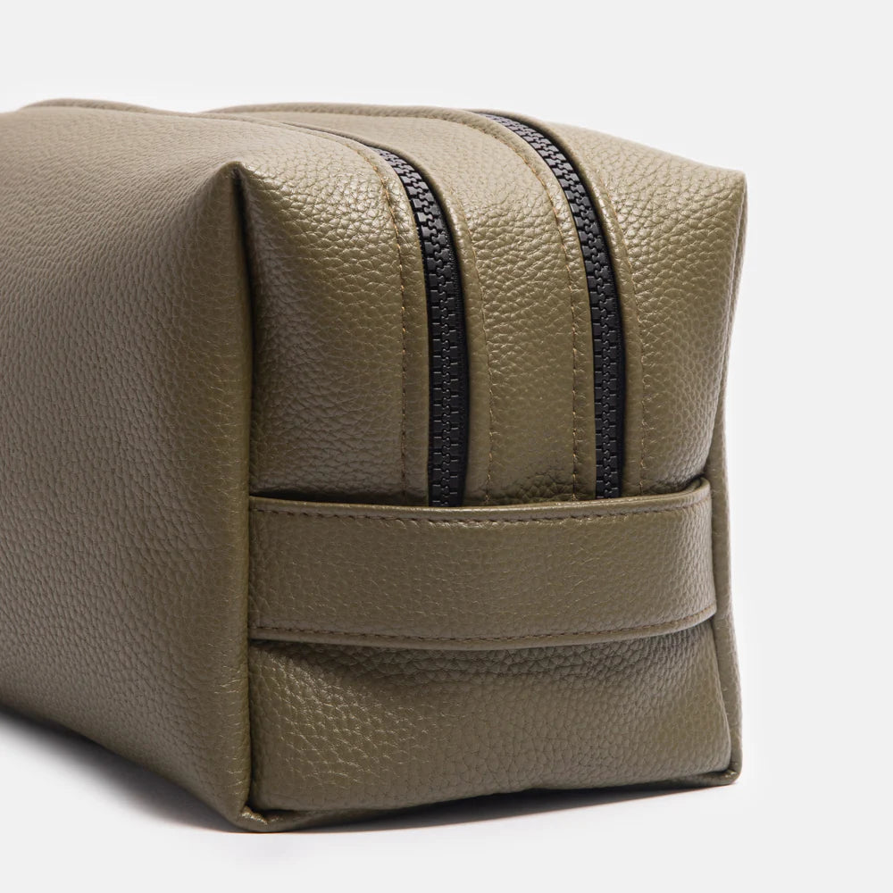 Caroline Gardiner Large Travel Washbag | Khaki