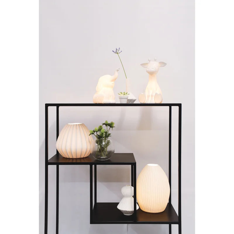 Maytime Table Lamp Wide Ridge | Matt White