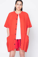Company Of Strangers Egos Shirtdress | Fire