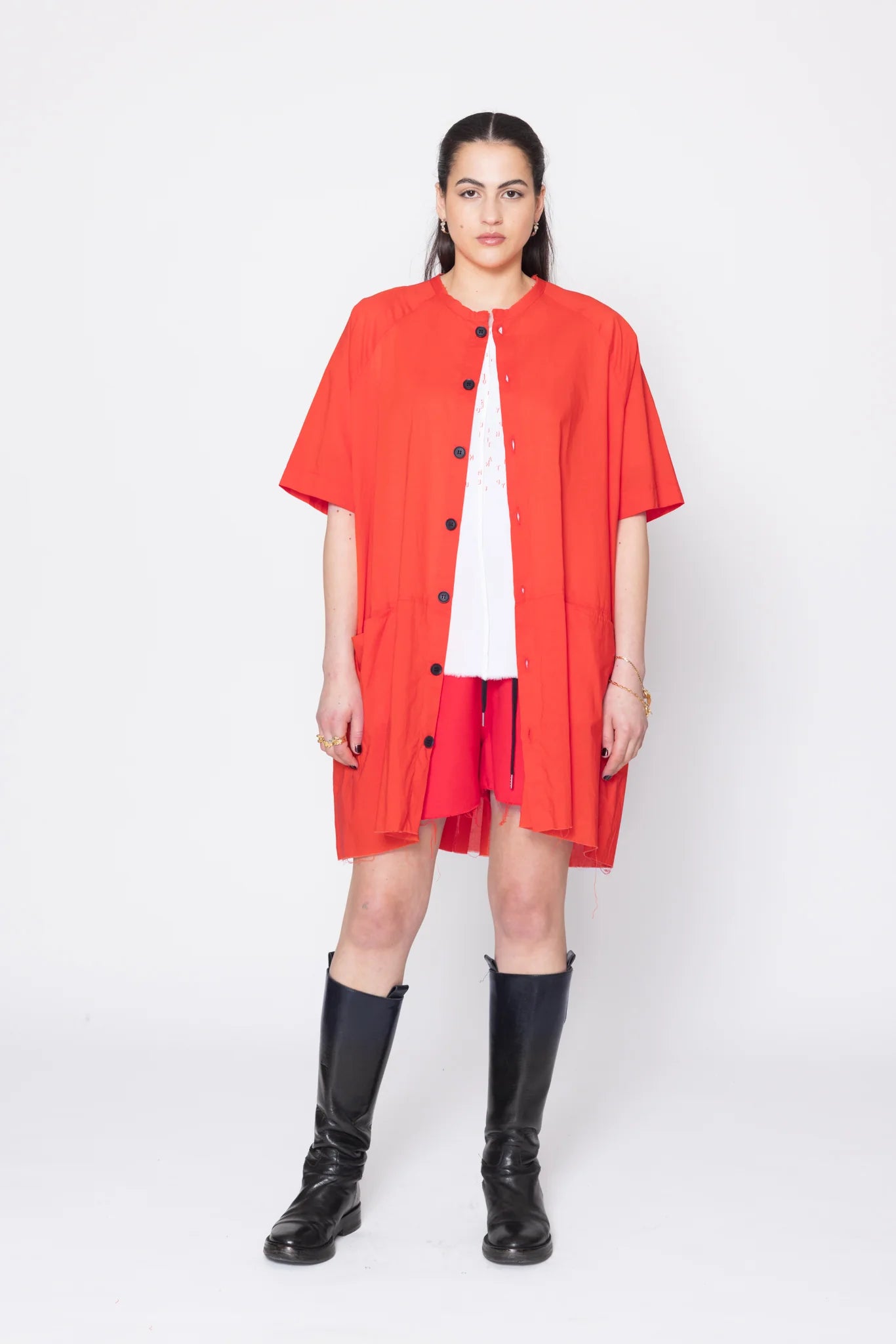 Company Of Strangers Egos Shirtdress | Fire