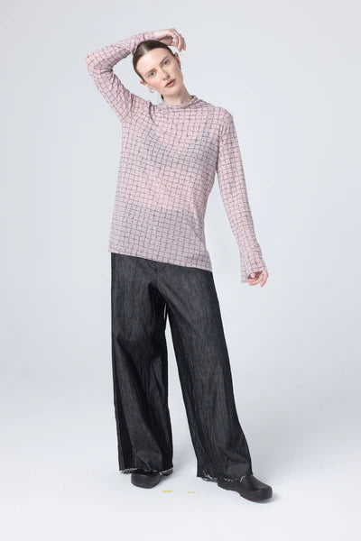 Company Of Strangers Mist Top| Blush Grid