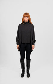 Bridge & Lord Poncho Pullover | Black
