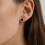 Dyrberg Kern Craze Gold Stud Earrings | Black