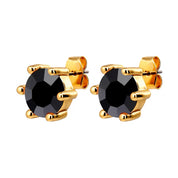 Dyrberg Kern Craze Gold Stud Earrings | Black