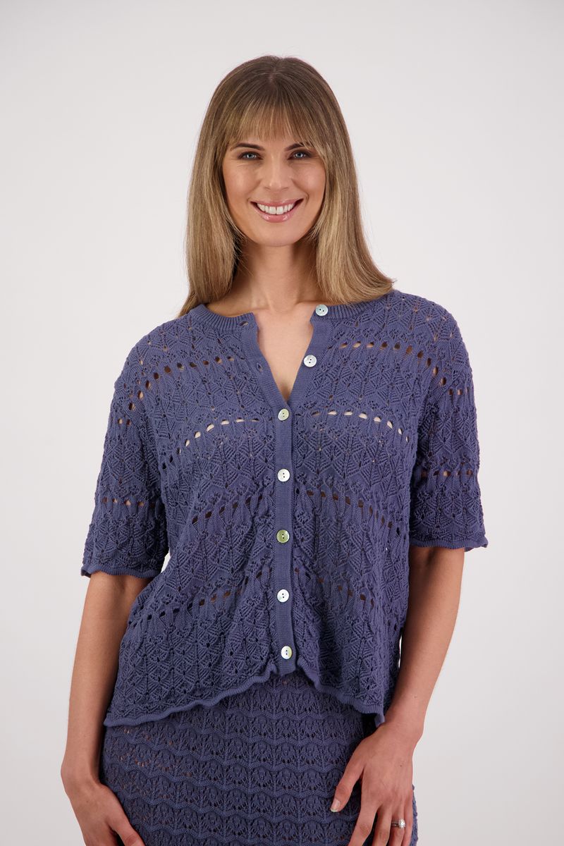 Briarwood Posy Top Cardigan |  Denim