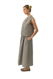 Lollys Laundry Cairo Vest | Black Stripe