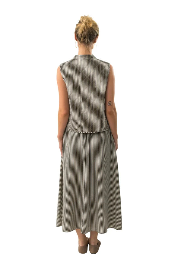 Lollys Laundry Cairo Vest | Black Stripe