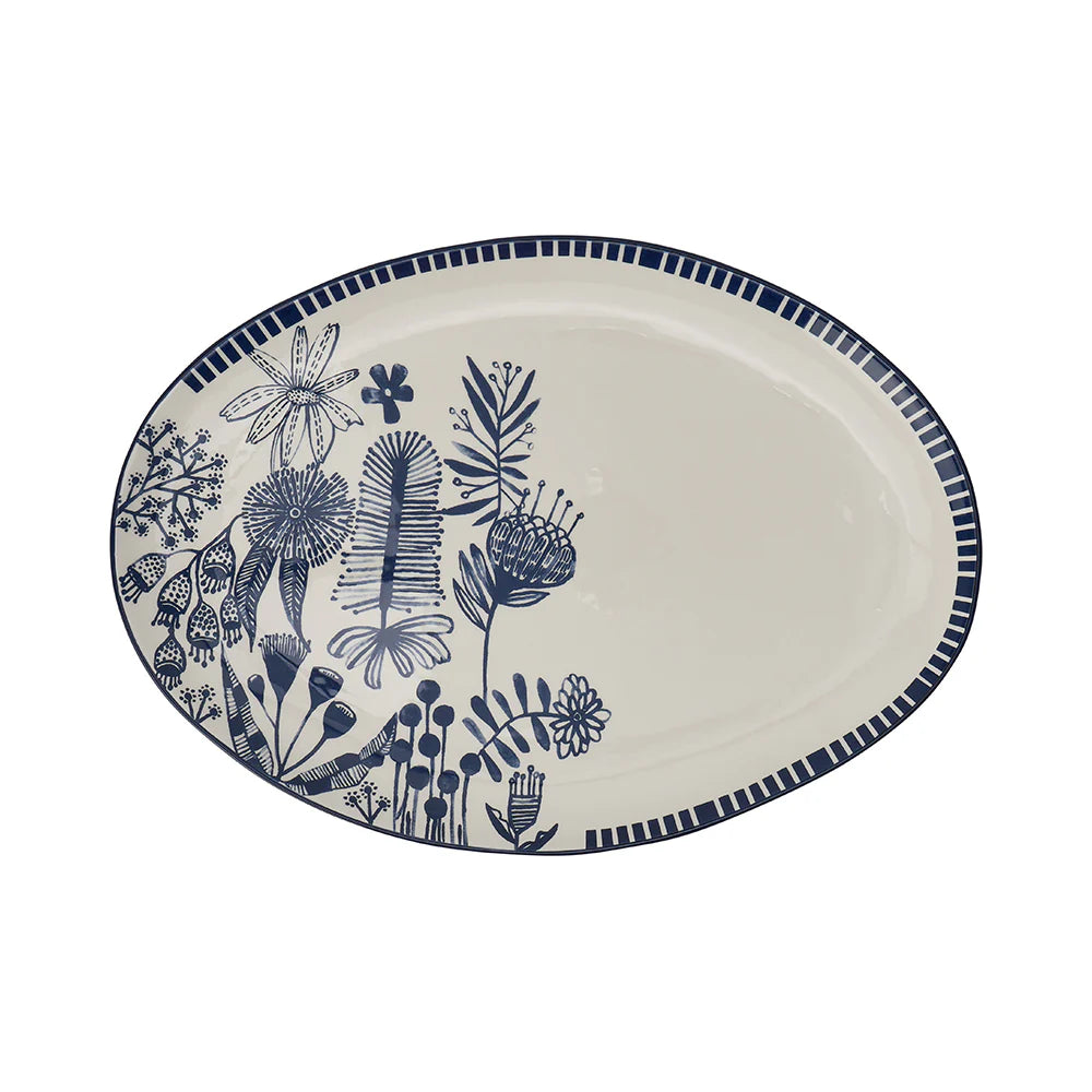 Annabel Trends Ceramic Platter | Navy
