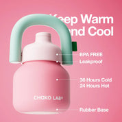 Chako Lab Linlin Kettle Stainless Drink Bottle | Pink Mint Green