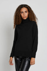 Bruuns Bazaar Charlene Roll Neck Knit | Black