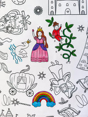 Colour Me Kids Washable Reusable Colouring Tablecloth | Once Upon A Time