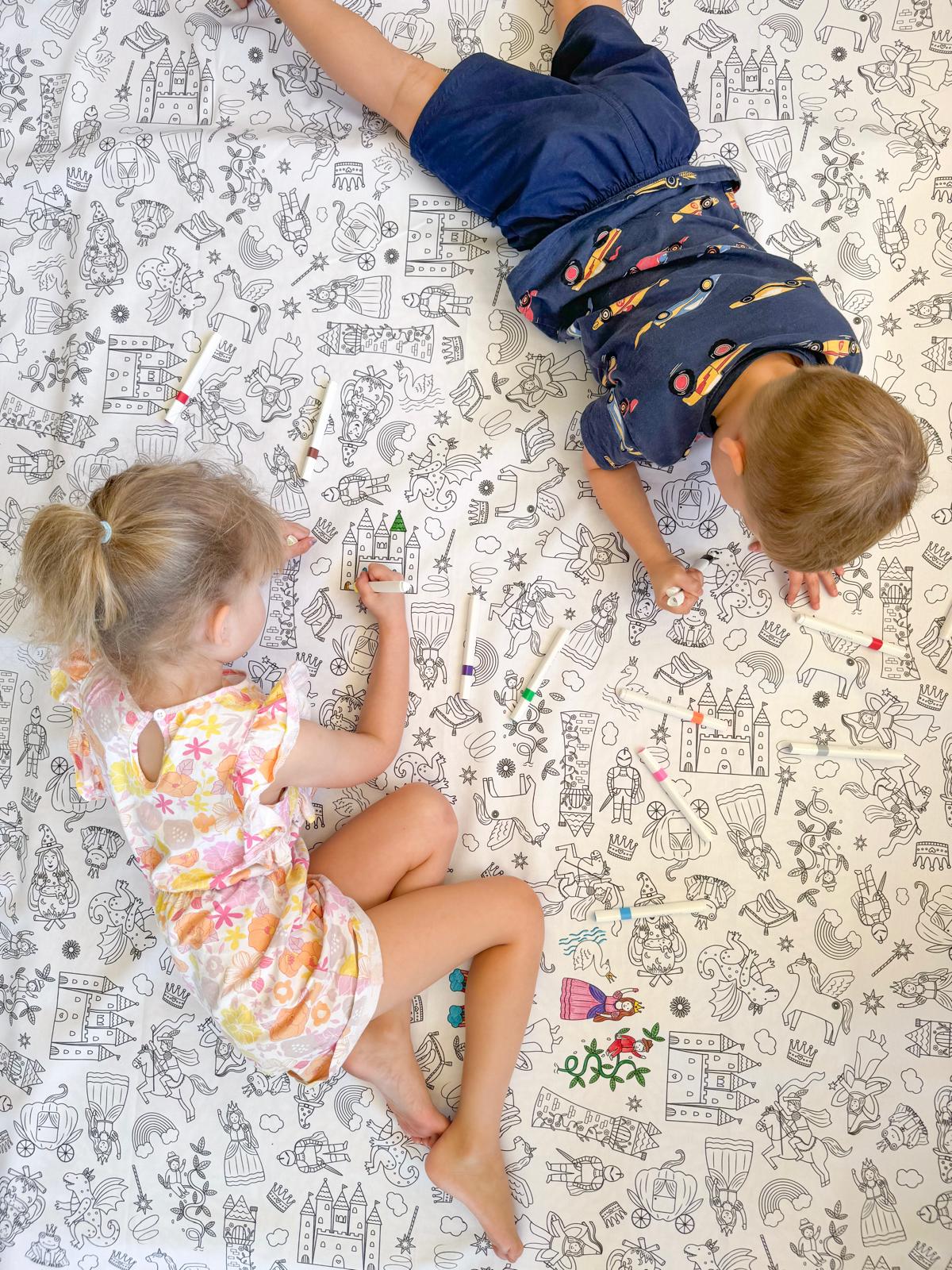 Colour Me Kids Washable Reusable Colouring Tablecloth | Once Upon A Time