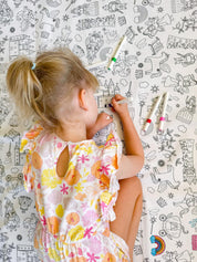 Colour Me Kids Washable Reusable Colouring Tablecloth | Once Upon A Time