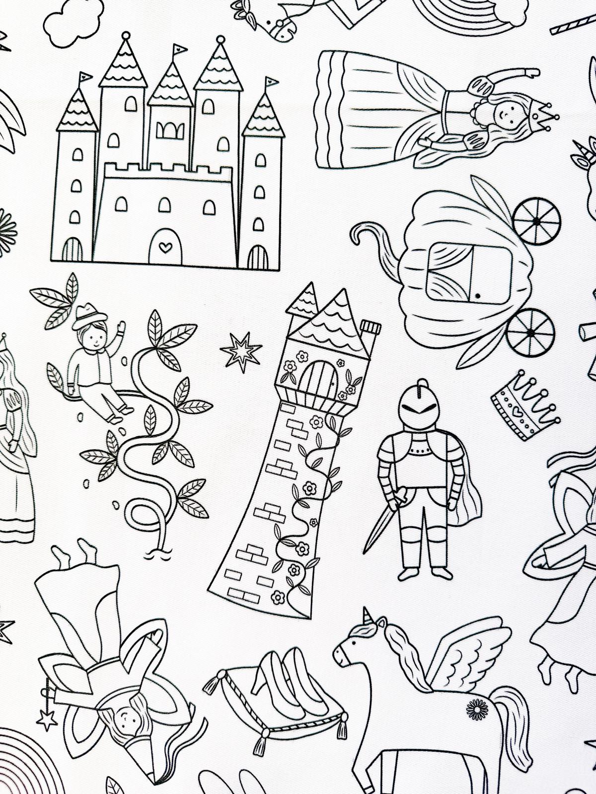 Colour Me Kids Washable Reusable Colouring Tablecloth | Once Upon A Time