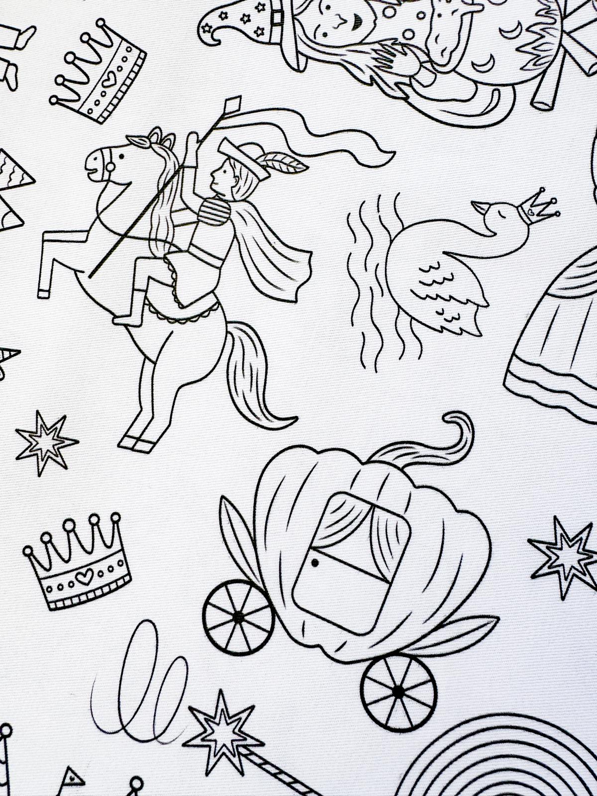 Colour Me Kids Washable Reusable Colouring Tablecloth | Once Upon A Time