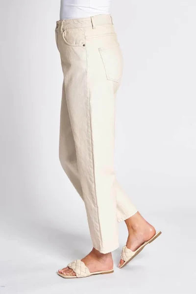 Zhrill Iza Barrel Leg Pant | Off White
