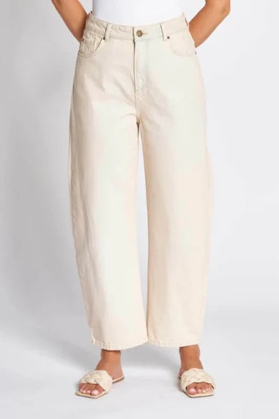 Zhrill Iza Barrel Leg Pant | Off White