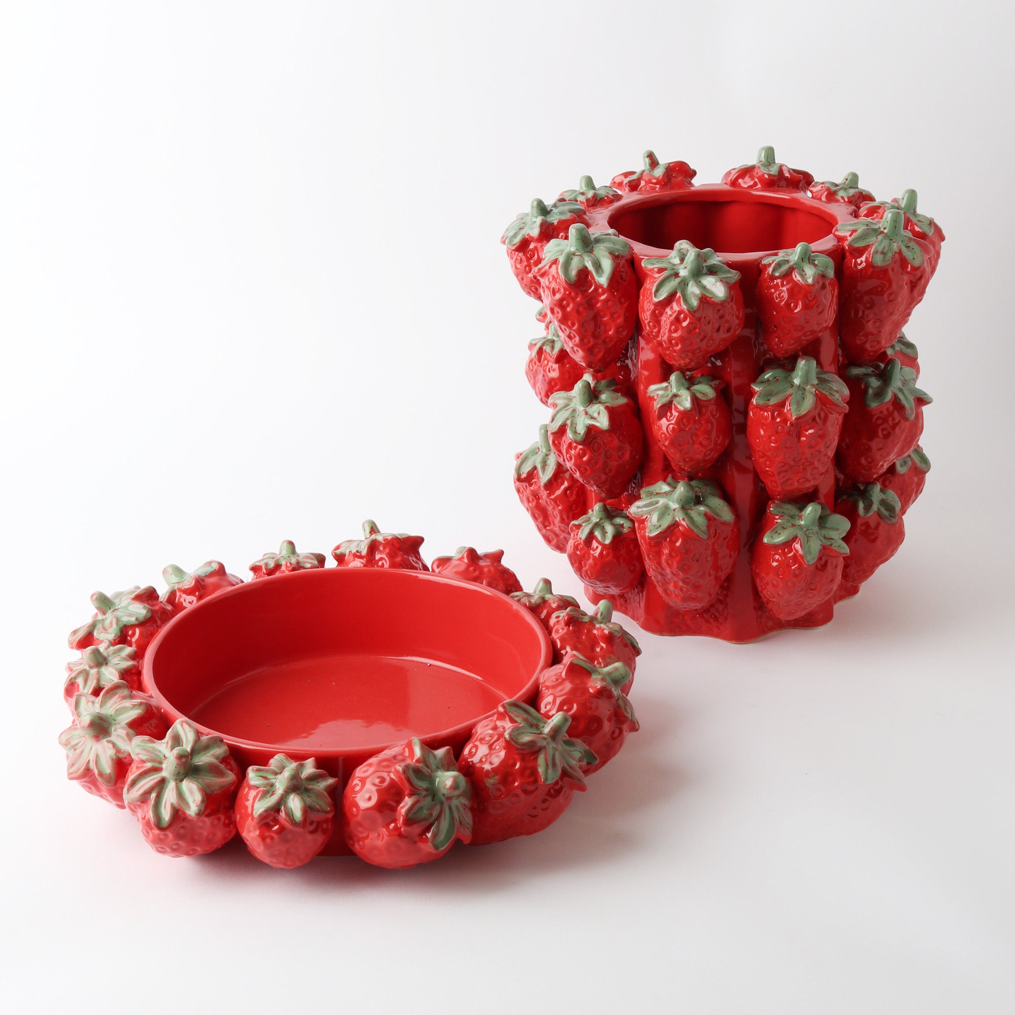 Le Forge Ceramic Strawberry Bowl | Red