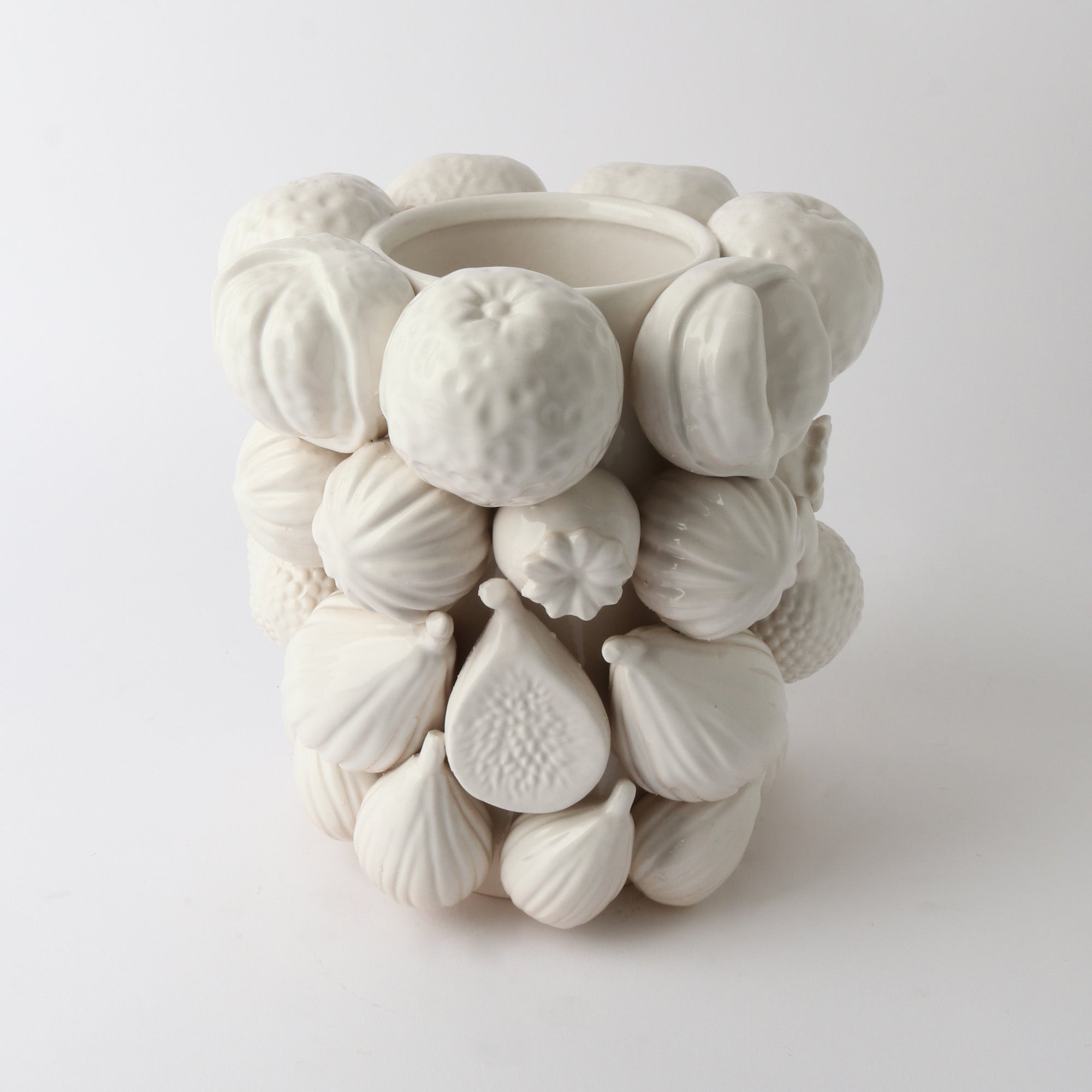 Ceramic Mixed Fruit Vessel | White